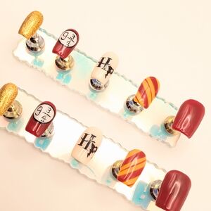 Handcrafted Harry Potter Short Square Press-On Nails Size M Handmade
